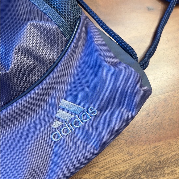 Adidas Purple and Gray Drawstring Backpack - Picture 4 of 5